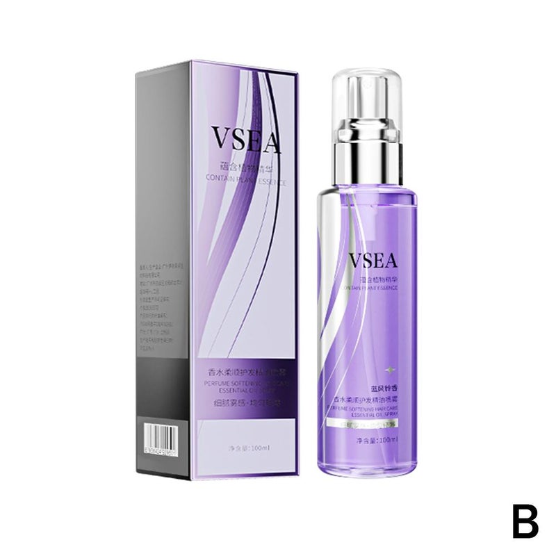 VSEA Perfume Smoothing Hair Oil Spray: Repairs Dry and Frizzy Hair, Leave-in, Long-lasting Fragrance, Refreshing, Anti-static, 100ml